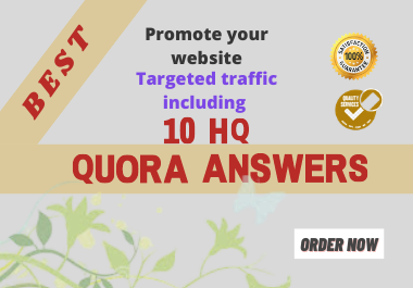I will promote your website by HQ 10 Quora Answers