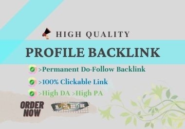 I will build 50 High DA Do Follow Profile Backlink manually