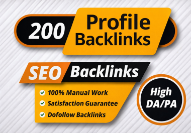 Skyrocket Your Website with High Quality 200+ Profile Backlinks
