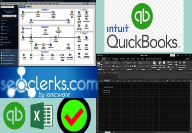 i will do bookkeeping using the quickbooks and excel