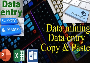 i will do data entry, translate, typing and Microsoft word, excel, powerpoint