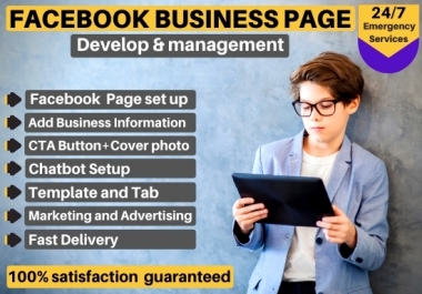 I Will Create,  optimize and design a Facebook business page
