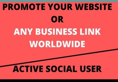 I will promote your website, blog,  product,  10 million active peoples