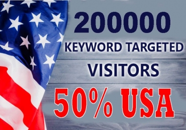 200,000 real keyword targeted USA web traffic to your website