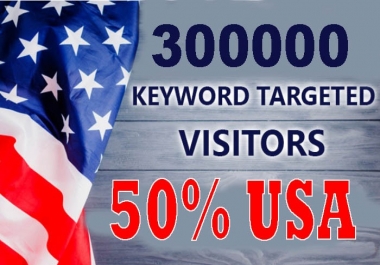 300,000 real keyword targeted USA web traffic for your website