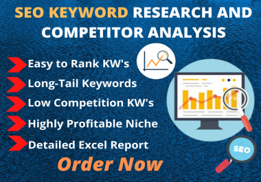 SEO keyword research and competitor analysis for website Rank