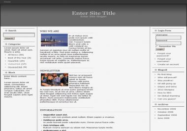 Website templates in various format and CMS.