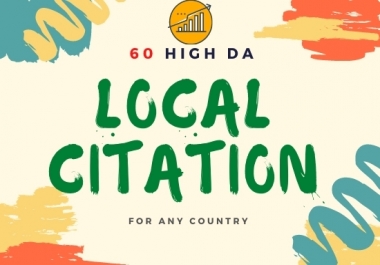 I will do Manually 60 live Business Citation for local Businesses