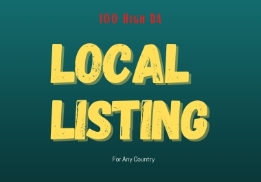 I will manually create 100 DA Local Listing