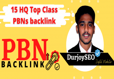 15 HQ Top Class PBNs backlink DA 20 to 75+