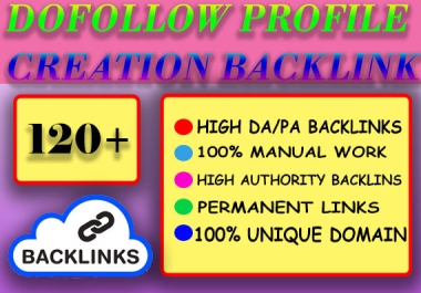I will create 120 do follow profile creation backlink