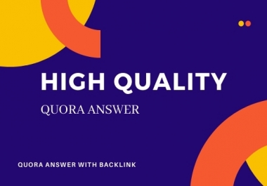 40 Quora answer with High Quality Backlinks