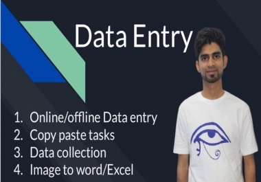 I will do your any kind of data entry works with