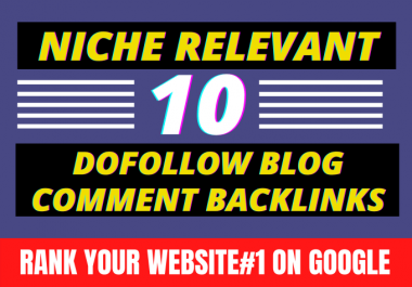 I will provide 30 niche relevant high authority blog comment backlinks manually