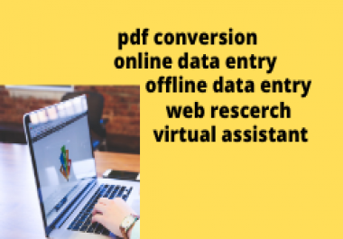I will do data entry and work virtual assistant