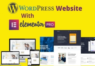 I will create responsive wordpress website or landing page using elementor pro