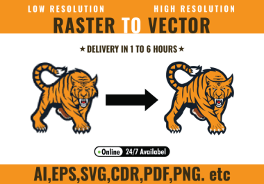 Logo, Icon , Trace, Vector Tracing ,Redraw or Convert to Vector professionally