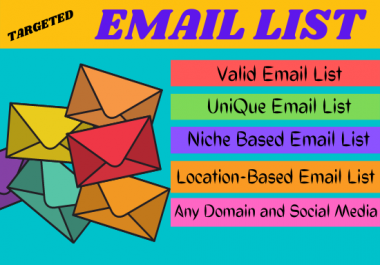 I will collect 1500 niche targeted email marketing,  email List,  email campaign
