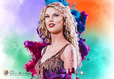 I will draw realistic digital oil painting for you