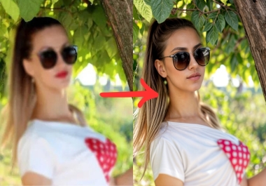 I will fix blurry photo,  enhance,  sharpen,  and upscale your photos