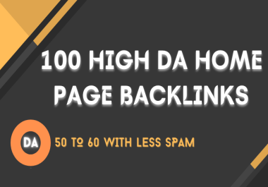 Create 100 high quaility homepage backlinks for seo link building
