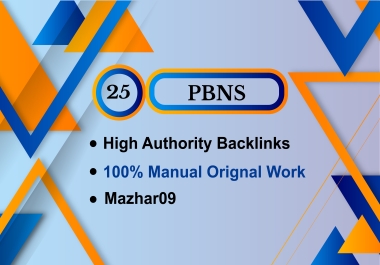 I Will provide 25 Pbn Dofollow Backlinks With High Authority