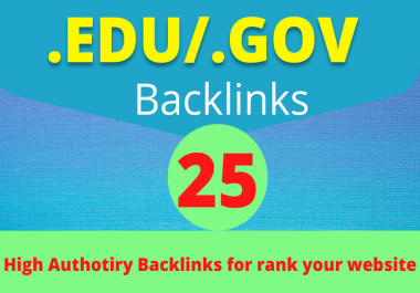 I will Manually create 25. EDU/. GOV High Authority SEO Backlinks to google rank