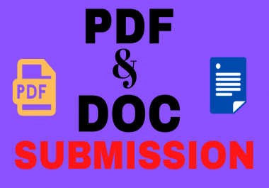 I will create 20 High Quality PDF submission on high Authority sites