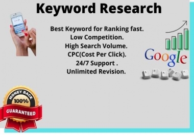 Long tail, low competitive keywords for you within 24 hours and suggest you the best.