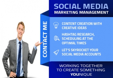 Be your social media marketing manager and content creator