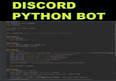I will create a Python Discord Bot