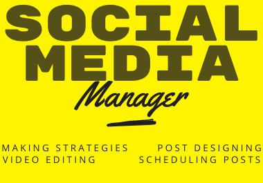 I will be your social media marketing-manager