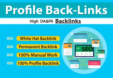 I will Provide 70 High Authority PROFILE BACK-LINKS Manually