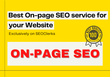 Best On-Page SEO service for your website