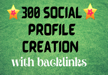 manually build 300 social profile backlinks