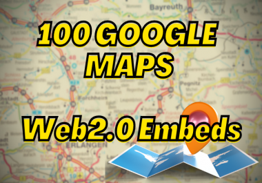 I will Embed your Google Map in 100 Web2 High DA Blogs Sites