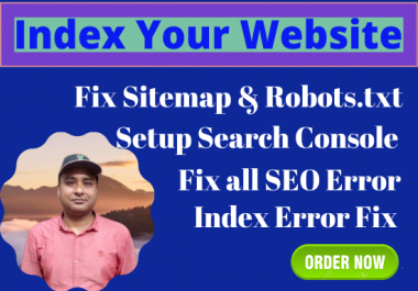 I will index your website and fix issues on google search console