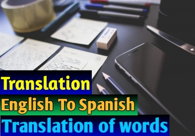 Translation of words and audio transcription