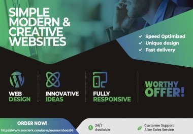 Web design and develop stunning WordPress websites