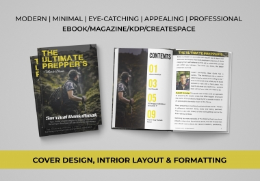 I will design book cover,  interior layout,  and create ebookk