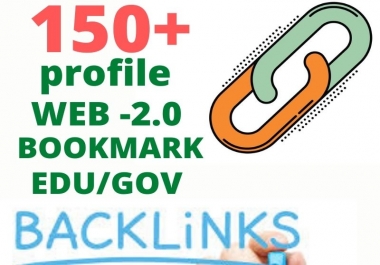 Rank on Google 1st page by 150+ HQ Profile,  web 2.0,  Bookmark,  EDU dofollow backlinks