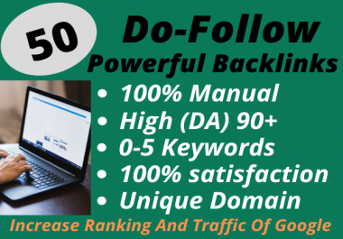 Manually Create 50 High Quality DA 80+ SEO Profile Backlinks