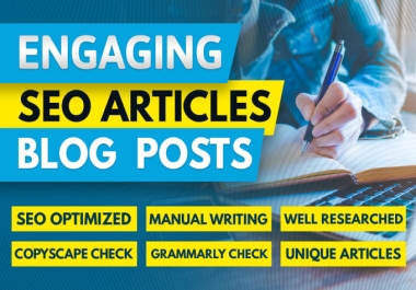 I will ngaging SEO article writing or content writing