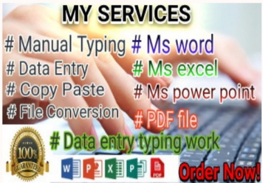 I will do a fast typing job,  Retype scanned documents and type setting services