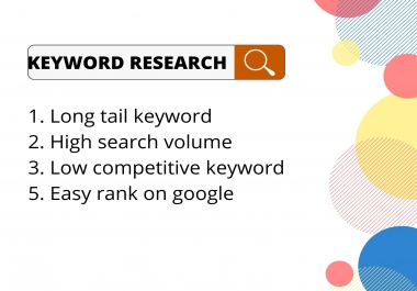 I will do best keyword research for your website