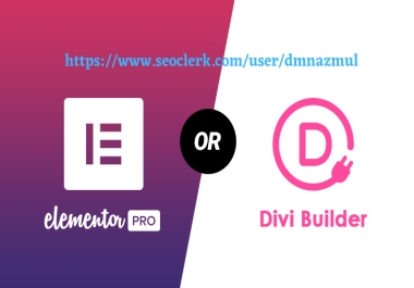 Design or clone a website or landing page by Elementor pro or Divi
