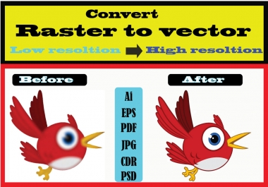 I will do vector tracing,  redraw or convert logo,  image,  text to vector file for print