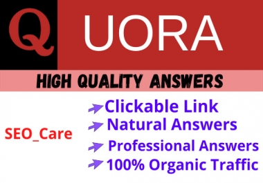 I will Promote your Website by 5 Quora Answers with Contextual link