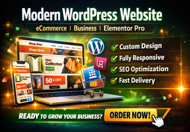 design a professional ecommerce or business wordpress website with elementor pro