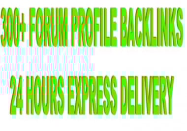 300+ Forum Profile Backlinks within 24 hours